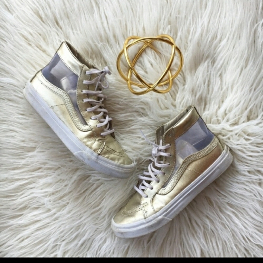 COPY - Vans Gold Mesh Sk8 Hi Top Sneakers 7.5